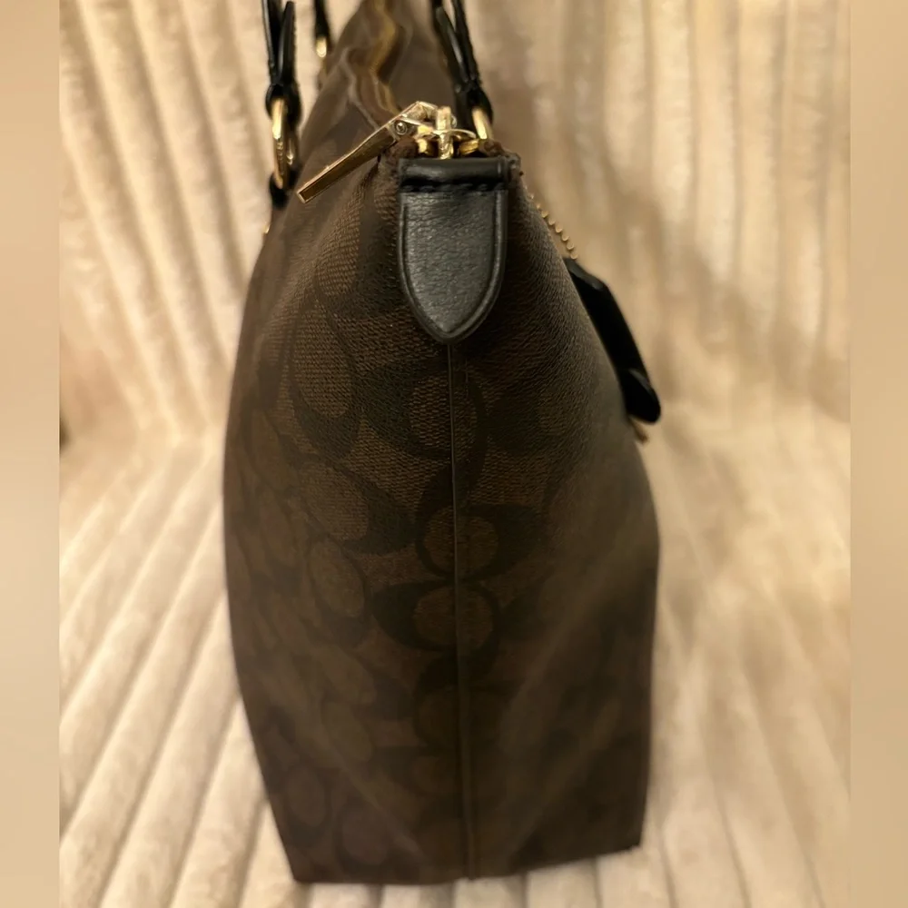 Coach Dark Brown Signature Tote - Picture 4 of 9